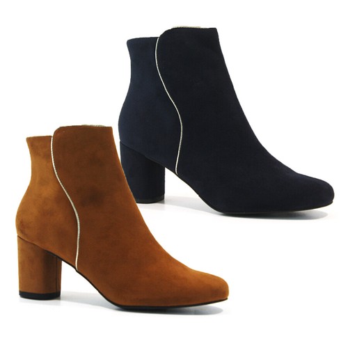 Ladies boots mid block - ladies, heel