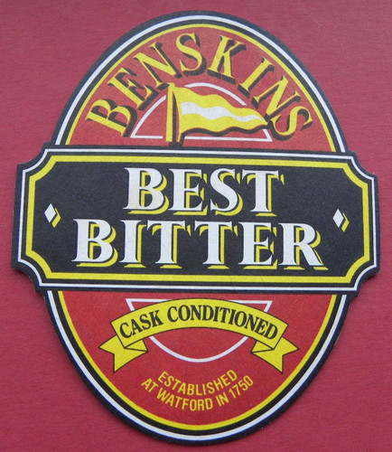 Benskins beer mat - benskins,