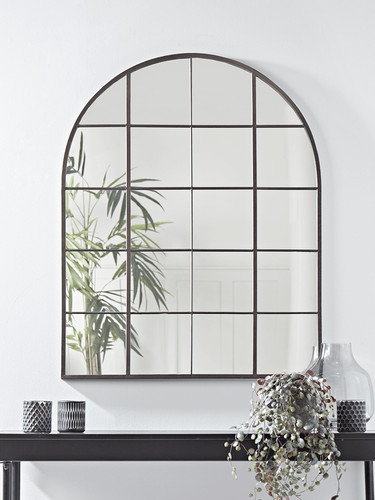 Black arched window mirror - window,