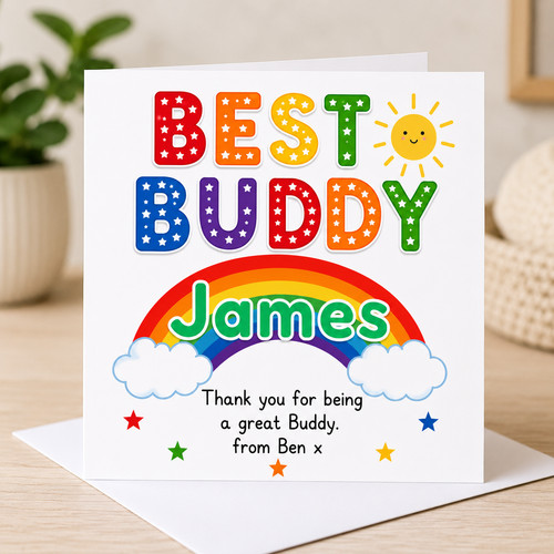 Personalised thank you buddy - personalised,
