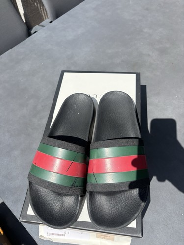 Gucci sliders black - gucci, black/red/green