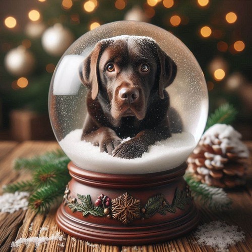 Chocolate labrador cross - chocolate,