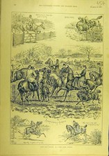 Original Old Antique Print