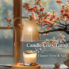 Candle Warmer Lamp with Timer, Dimmer & Adjustable Height – Vintage Decor Gift