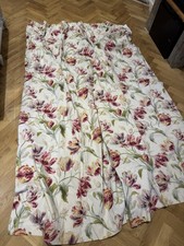 Laura Ashley Cotton-Lined Gosford Cranberry 220d X 210w (X 2) Floral Curtains