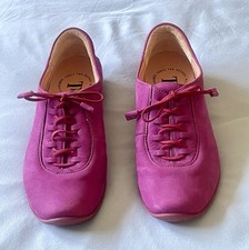 THINK! Chilli Laced Shoes In Orchid Suede - Size Eu 36/UK 3