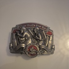 BERGAMOT VINTAGE BUDWEISER BELT BUCKLE “ THIS BUD’S FOR YOU “