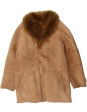 SKINNI Mens Shearling Jacket IT 54 2XL Beige Shearling AY01