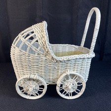 Vintage White Wicker Baby
