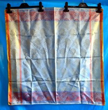 vintage Brocade Silk Fabric / scarf / shawl / head square 74cm (seller ref: 014)