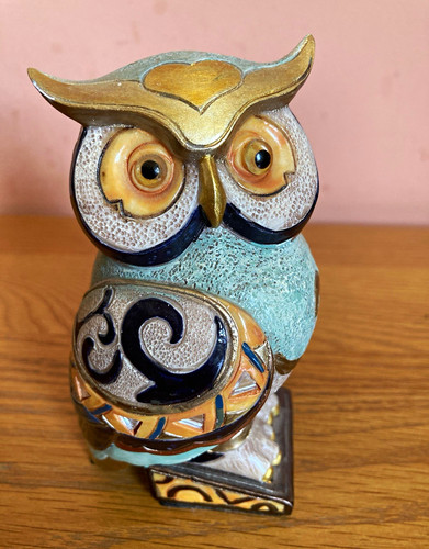 Ceramic owl ornament figurine - ceramic, ornament/figurine
