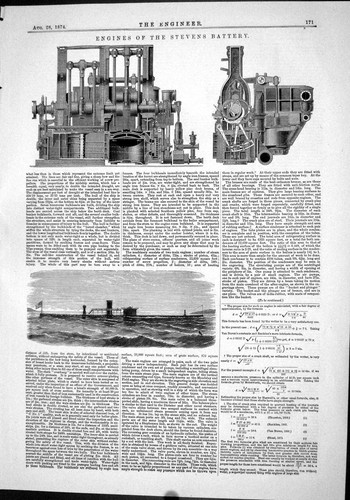 Old engineering 1874 engines - engineering,