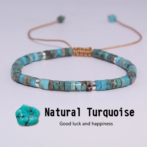 Natural turquoise stone beaded - turquoise,