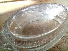 Superb etched / embossed probably Victorian perfume bottle in perfect condition.