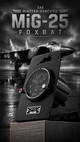 Ver mig aircraft clock - mig-25,