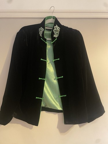 Xiu niang black velvet jacket - niang,