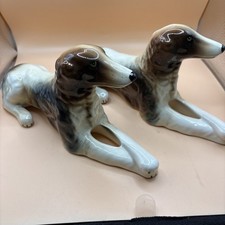 Pair vintage borzoi dogs - of,