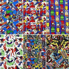 Marvel Comic Licensed Printed Fabric 100% Cotton Sheet Craft Material 110cm wide