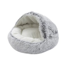Pet Dog Cat Bed Round Plush Kitten Soft Warm Sleeping Nest Bed Cave House