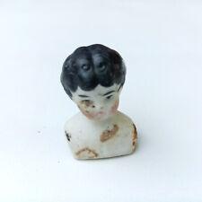 Antique shoulderplate china doll head, 1.2", porcelain, Germany