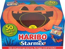 Haribo Party Box Halloween Trick or Treat Sweets 50 x 16g Pack Mini Bags 800g