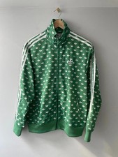 Women’s Adidas Monogram Firebird Track Jacket In Green - Medium -2573