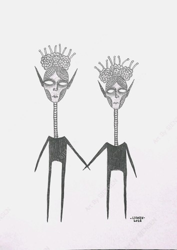 Original 5x7in graphite pencil - 5x7in,