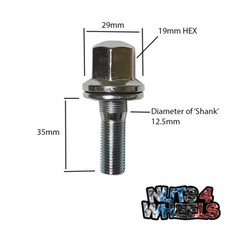 4 x Flat seat wheel bolts fit