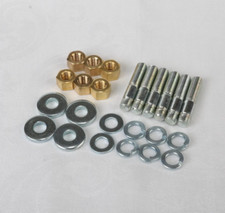 Classic Mini "A" Series Engine Exhaust / Inlet Studs, Brass Nuts & Washer (zinc)