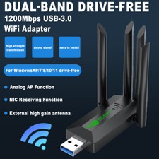 1200Mbps Wireless 5G WiFi USB Dongle Signal Extender Internet Repeater Booster