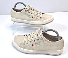 S.Oliver Grey Leather Trainers