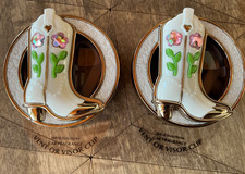 2 (TWO) WHITE COWBOY BOOT CAR