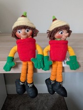Bill and Ben the Flowerpot Men Beanie Soft Toys BBC Hasbro 8" VGC Christmas