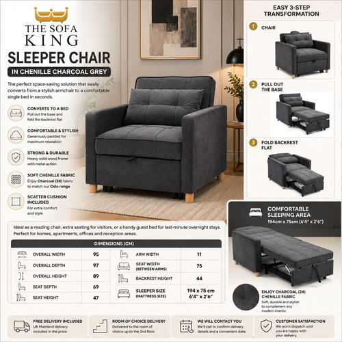 Charcoal grey sleeper - charcoal, |