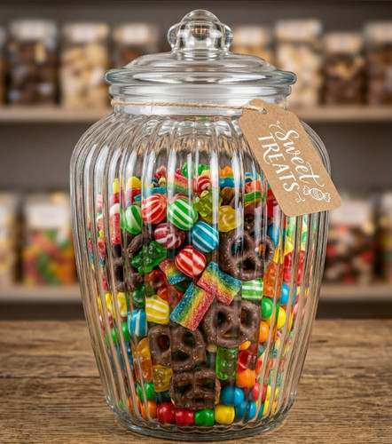 Large glass candy jar 5cm - jar, 24.5cm