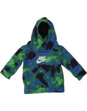 NIKE Baby Boys Graphic Hoodie Jumper 9-12 Months Multicoloured Tie Dye JN10