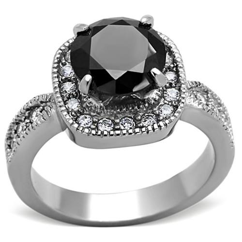 Black jet ring - , silver