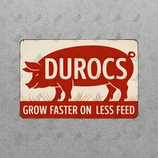 Vintage Duroc Pig Farm Sign