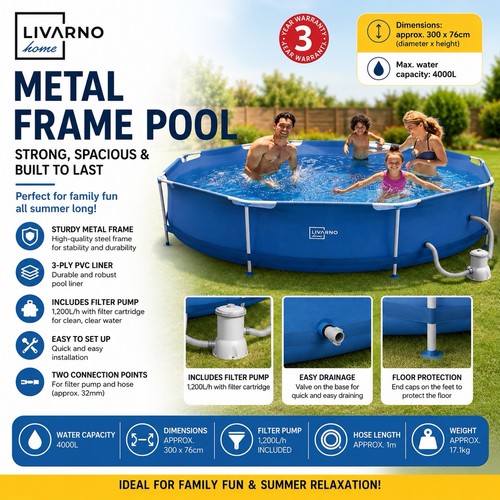 Metal frame swimming pool - frame,