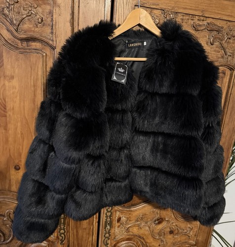Women faux fur jacket - women's, size