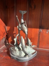 Bronze Dolphin Sculpture with