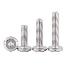 M3-M10 304 Stainless Steel Furniture Connector Bolts Hex FLAT HEAD Allen Screws