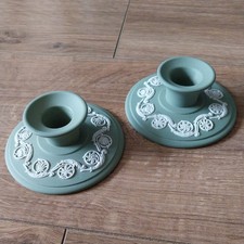 Vintage Wedgwood jasperware Candle Holder x2 pair English Wedgewood