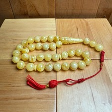 Handmade White Amber Misbaha