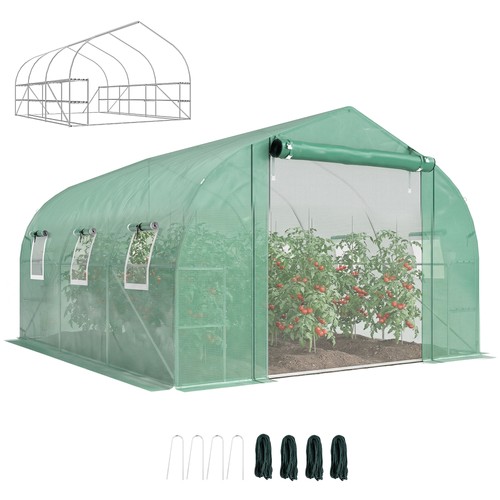 Walk tunnel greenhouse with - walk-in,