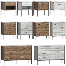 Industrial Chest of Drawers Bedroom Furniture Bedside Chest 1 to 6 Drawers