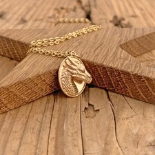 Dragon Head Pendant Gold