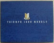 TRIUMPH 1800 SALOON & ROADSTER
