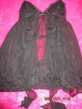 ANN SUMMERS  BLACK   CHEMISE