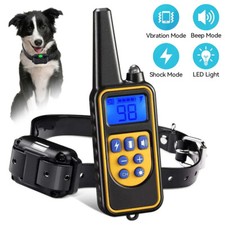 Rechargeable Dog Pet Training Collar Waterproof Electric Shock Anti Bark LCD